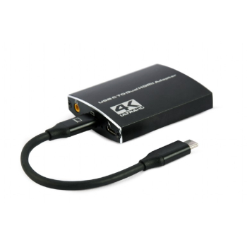 CABLU video GEMBIRD, adaptor USB 3.1 Type-C (T) la 2 x HDMI (M), 15cm, rezolutie maxima 4K UHD (3840 x 2160) la 30 Hz, iesire audio 3.5mm, negru, A-CM-HDMIF2-01 (timbru verde 0.08 lei) CABLU video GEMBIRD, adaptor USB 3.1 Type-C (T) la 2 x HDMI (M), 15cm, rezolutie maxima 4K UHD (3840 x 2160) la 30 Hz, iesire audio 3.5mm, negru, A-CM-HDMIF2-01 (timbru verde 0.08 lei)