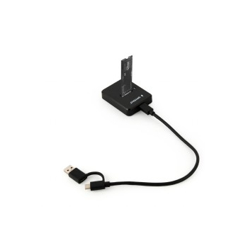 SSD DOCKING Station GEMBIRD, USB 3.1 Type-C, SSD suportat M2 NGFF & NVMe, conectare S-ATA & PCIe, slot: 2230, 2242, 2260, 2280, 22110, black, DD-U3M2 (timbru verde 0.8 lei)