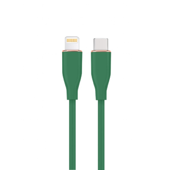 GEMBIRD Premium silicon USB Type-C to 8-pins charging data cable 1.5m Midnight Green GEMBIRD Premium silicon USB Type-C to 8-pins charging data cable 1.5m Midnight Green