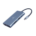 DOCKING Station Gembird universal, 7-in-1, conectare PC USB Type C, USB-C x 1, USB-A 3.1 x 3, porturi video HDMI x 1, VGA x 1, RJ45 x 1, PD 100 W, SD, microSD, Audio, argintiu, A-CM-COMBO7-01 (timbr 