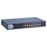 Switch 16 porturi PoE 100Mbps, 1 port Gigabit combo, 1 Gigabit RJ45, SMART Management - HIKVISION DS-3E1318P-EI-M  