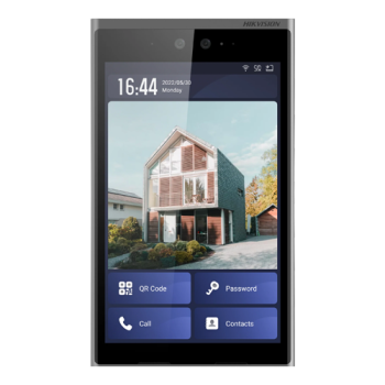 Videointerfon TCP/IP, 10.1 touch screen, recunoastere faciala, IK07 - HIKVISION DS-KD9633-E6  
