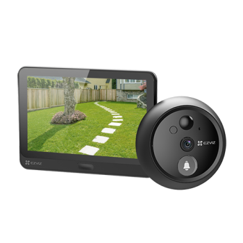 Videointerfon Vizor electronic smart EZVIZ, Wi-Fi, FullHD 1080P, monitor 4.3 inch, acumulator 4600mAh, slot SDcard CS-HP4(2WPFBS)  