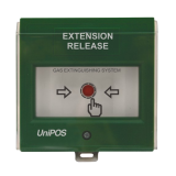 EXTENSION RELEASE Button, FD3050G; Button for activation of the automatic extinguishing starting using additional source of extinguishing agent. Compatible with FS5200E.