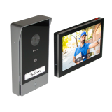 Videointerfon Kit interfon video inteligent EZVIZ, rezolutie 2k, monitor TFT 7 inch, instalare pe 2 fire, RFID, comenzi poarta/usa, SDcard, Wi-Fi, IR CS-HP7-2k  