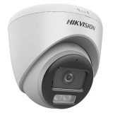 Camera analogica ColorVu, Dual Light - Camera analog 2MP, lentila 2.8mm, IR 40m, WL 40m, TVI/AHD/CVI/CVBS, Mic., IP67 - HIKVISION DS-2CE72DF0T-LFS-2.8mm  