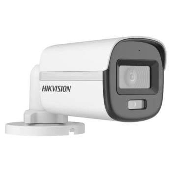 Camera analogica ColorVu, Dual Light -Camera analog 3K, lentila 2.8mm, IR 20m, WL 20m, TVI/AHD/CVI/CVBS, Mic., IP67 - HIKVISION DS-2CE10KF0T-LFS-2.8mm  