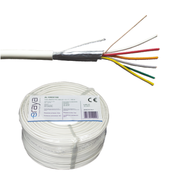 Cablu de alarma 6 fire ecranate, cupru integral, 100m - eRaya AL10622-100 