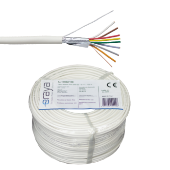 Cablu de alarma 8 fire ecranate, cupru integral, 100m - eRaya AL10822-100 
