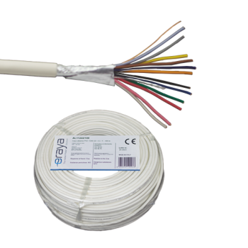 Cablu de alarma 12 fire ecranate, cupru integral, 100m - Eraya AL11222-100 