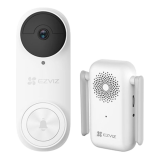 Videointerfon Kit sonerie video EZVIZ, conexiune Wi-Fi, rezolutie 3k, acumulator 5200mAh, PIR detectie miscare, unghi vizualizare ultra-larg, slot SDcard CS-DB2-Pro-3K  