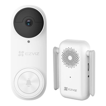 Videointerfon Kit sonerie video EZVIZ, conexiune Wi-Fi, rezolutie 3k, acumulator 5200mAh, PIR detectie miscare, unghi vizualizare ultra-larg, slot SDcard CS-DB2-Pro-3K  