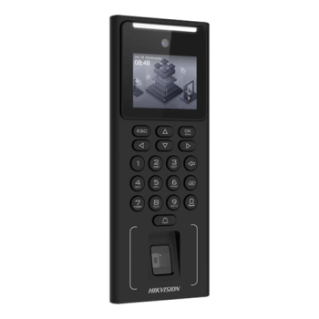 Terminal standalone control acces cu Recunoastere faciala, Amprenta, Card M1 si PIN, camera 2MP, ecran LCD 2.4 inch - HIKVISION DS-K1T321MFWX  