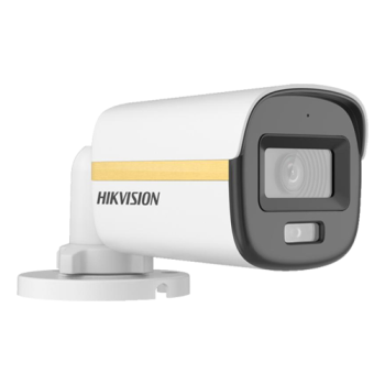 Camera analogica ColorVu, Dual Light - Camera analog 2MP, lentila 2.8mm, IR 20m, WL 20m, TVI/AHD/CVI/CVBS, Mic. - HIKVISION DS-2CE10DF3T-LFS-2.8mm  