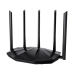 Router Wi-Fi 6, DualBand 2.4Ghz/5GHz, 300+1201Mbps, 5x6dBi, 4 porturi Gigabit - TENDA TND-RX2-PRO  
