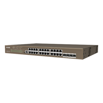 Switch 24 porturi PoE Gigabit, 1 port consola, 4 port SFP Gigabit, management - TENDA TND-TEG5328P-24-410W  
