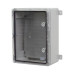 Plastim Cutie distributie IP65 din ABS gri, usa transparenta, placa metalica, 300x400x170 mm PP3014  