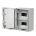 Plastim Cutie modulara IP65 din ABS gri, usa transparenta, 2 x 9 module, 250x350x150 mm PP3112  