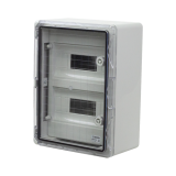 Plastim Cutie modulara IP65 din ABS gri, usa transparenta, 2 x 12 module, 300x400x170 mm PP3114  