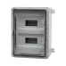 Plastim Cutie modulara IP65 din ABS gri, usa transparenta, 2 x 12 module, 300x400x170 mm PP3114  