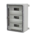 Plastim Cutie modulara IP65 din ABS gri, usa transparenta, 3 x 15 module, 350x500x190 mm PP3116  