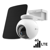 Camera IP Pan&Tilt conectivitate 4G, baterie 10.400 mAh, rezolutie 2K, Audio bidirectional, GPS, SDcard, Panou Solar - EZVIZ CS-EB8-4G-2K-PS(kit)  