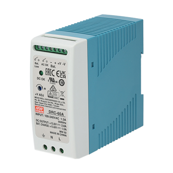 Sursa in comutatie cu back-up, 13.8V / 2.8A, monitorizare, sina DIN - MEAN WELL DRC-60A
