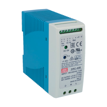 Sursa de alimentare in comutatie, 27.6V / 0.95A + 0.5A, sina DIN, backup - MEAN WELL DRC-40B