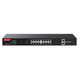 Switch 16 porturi Gigabit PoE, 2 x RJ45 Gigabit Uplink, 2 x SFP Gigabit, 1U - IP-COM G1120P-16-250W  