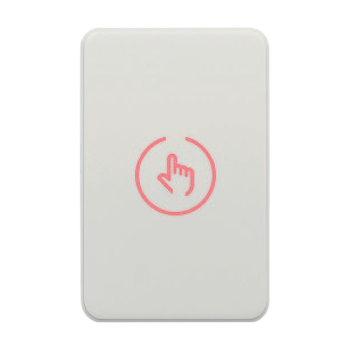 Buton de iesire Touch, plastic alb, montaj aparent, 12-24 Vcc, NO-NC-COM, LED, 86 x 55 mm CSB-86-P1