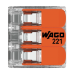Conector derivatie 3 fire, max. 4 mmÂ² (50 buc.) - WAGO 221-413