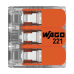 Conector derivatie 3 fire, max. 6 mmÂ² (30 buc.) - WAGO 221-613