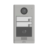 Post exterior videointerfon TCP/IP pentru 2 familii, IR, IK08 - UNV OEU-202S-HMK2