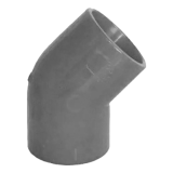Racord ABS 45Â° gri pentru teava de 25 mm, 10 bucati - Honeywell PIP-006-G