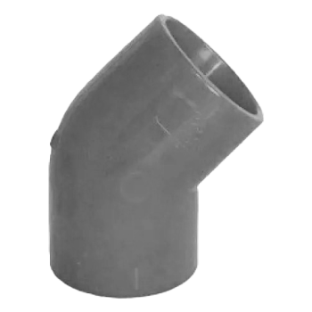 Racord ABS 45Â° gri pentru teava de 25 mm, 10 bucati - Honeywell PIP-006-G