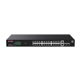 Switch 24 porturi PoE RJ45 Gigabit, 2 x RJ45 Gigabit, 2 x SFP Gigabit, Management, 1U - IP-COM G2228P-24-410W