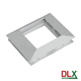 Rama alba simpla pentru aparataj 45x45 mm (2 module) - DLX DLX-102-11 