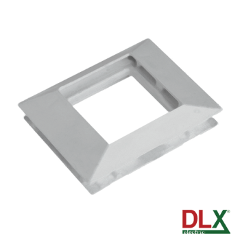 Rama alba simpla pentru aparataj 45x45 mm (2 module) - DLX DLX-102-11 