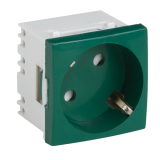 Priza modulara schuko cu impamantare, verde - DLX DLX-245-42  