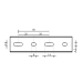 Canal cablu perforat 25x40 mm, cu capac, 2m - DLX PVCP-257-40  