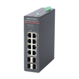 Kit Switch 8 x RJ45 Gigabit PoE 802.3af/at/bt, 4 x SFP Gigabit, Management, Sursa 240W - HIKVISION DS-3T1512HP-SI-8P4FKIT(240W)