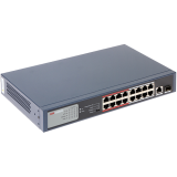 Switch 16 porturi PoE, 2 porturi uplink - HIKVISION DS-3E0318P-E-M 