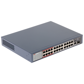 Switch 24 porturi PoE, 2 porturi uplink - HIKVISION DS-3E0326P-E-M  