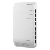 Distribuitor audio/video pentru videointerfonie Hikvision, DS-KAD606-P; 8* RJ-45 interfaces, including 6 adaptive 10/100 Mbps LAN interfaces supporting network cable powering and 2 adaptive 10/100 Mbps cascading LAN interfaces, adaptive 10/100 Mbps LAN in
