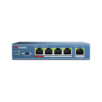 Switch 4 porturi PoE, 1 port uplink- HIKVISION DS-3E0105P-E-M  
