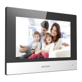 Monitor videointerfon TCP/IP Wireless, Touch Screen TFT LCD 7inch, NEGRU - HIKVISION DS-KH6320-WTE1  