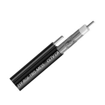 Adaptor TSY Cable Cablu Coaxial RG6 TRISHIELD autoportant, 305m, negru TSY-RG6-TRIS-MESS  