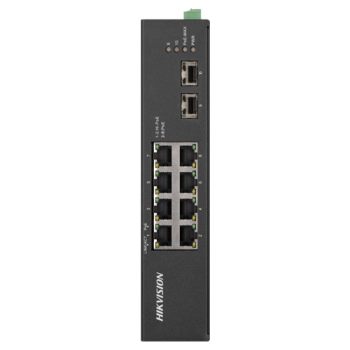 Switch 8 porturi Gigabit PoE, 2 porturi uplink SFP - HIKVISION DS-3T0510HP-E-HS  
