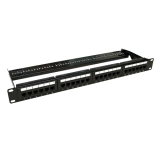 Accesoriu rack Patch Panel 1U, UTP cat6A, 24 porturi RJ45 - ASYTECH Networking ASY-PP-UTP6A-24 