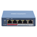 Switch 4 porturi PoE, 1 port uplink RJ45, SMART Management - HIKVISION DS-3E1105P-EI  